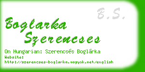 boglarka szerencses business card